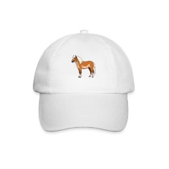 Haflinger knallt echt - Baseballkappe - Weiß/Weiß - Vorne