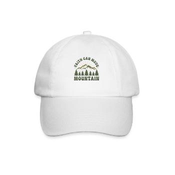 Faith can move mountains - Baseballkappe - Weiß/Weiß - Vorne