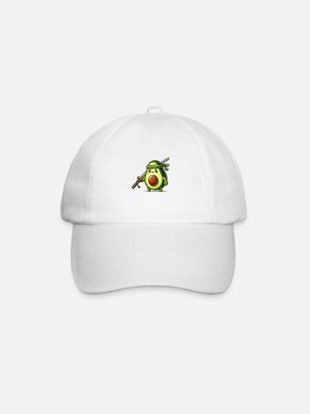 avocado samurai - Baseballkappe - Weiß/Weiß