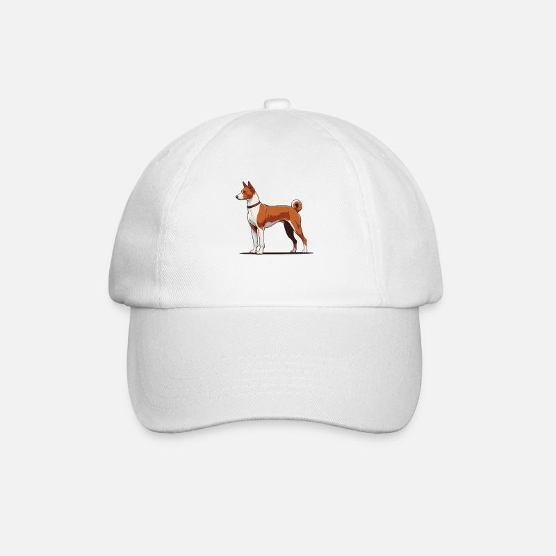 Basenji - Baseball Cap - white/white