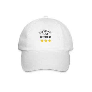 The legend has retired - Baseball Cap - white/white - Front