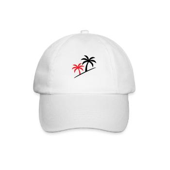 Palmier symbole plage - Casquette classique - blanc/blanc - Devant