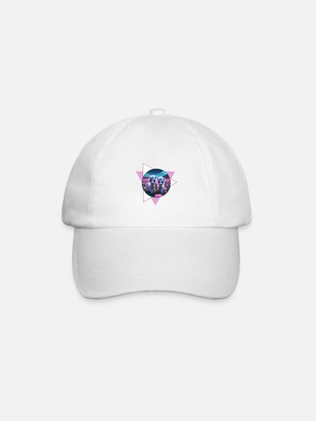 Two cute ponies - Baseball Cap - white/white