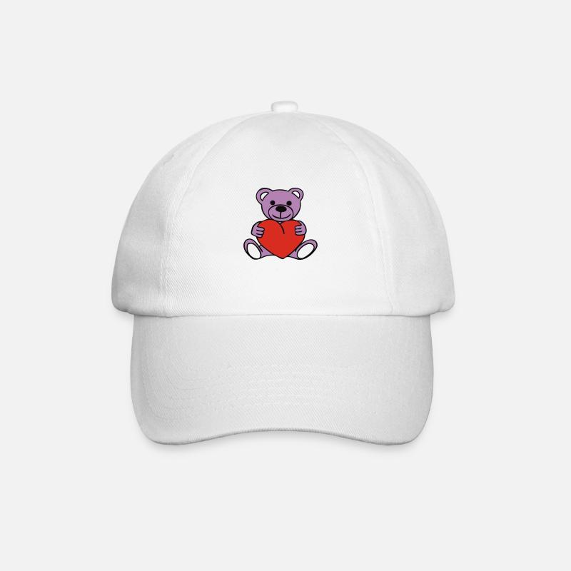Pooh & Herz - Baseballkappe - Weiß/Weiß