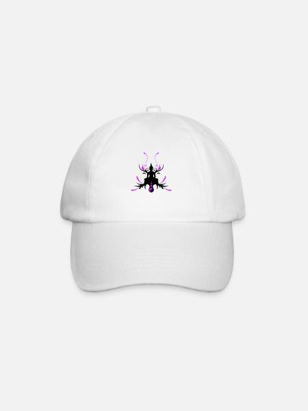 buddha_2f - Baseball Cap - white/white