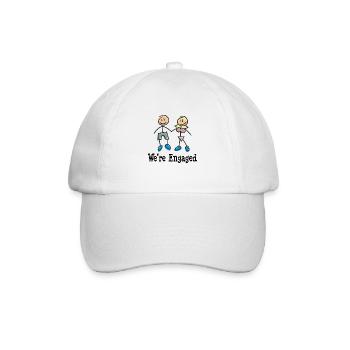 We're Engaged - Baseball Cap - white/white - Front