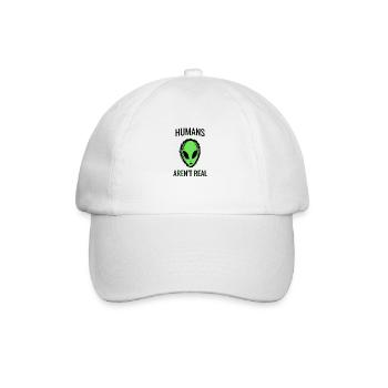 Lustige Sprueche Alien - Baseballkappe - Weiß/Weiß - Vorne