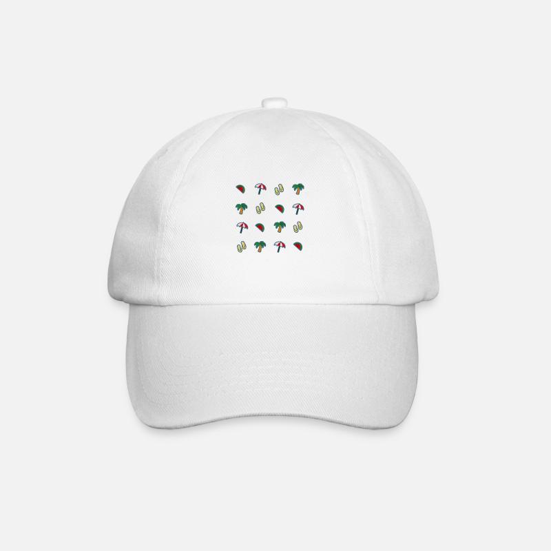 summer sun sunshine - Baseball Cap - white/white