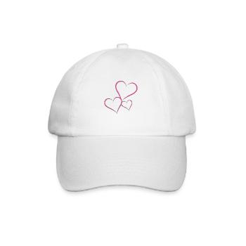 3 coeurs, 3 coeurs - Casquette classique - blanc/blanc - Devant