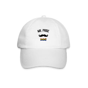 Mr Pride LGBT CSD Gay Pride Moustache Rainbow - Casquette classique - blanc/blanc - Devant