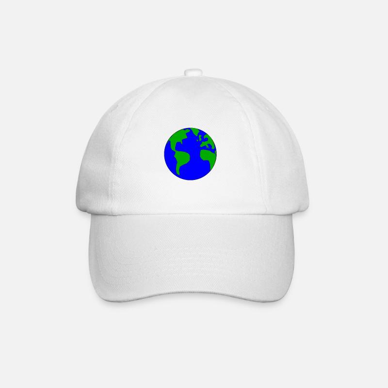 Erde - Baseballkappe - Weiß/Weiß