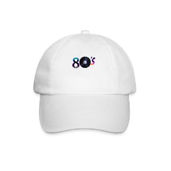80s vinyl record vinyl music retro - Baseball Cap - white/white - Front