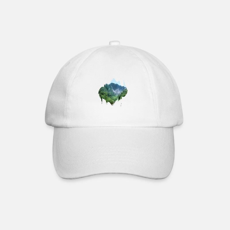 Regenwald Urwald Amazonas Farbfleck Geschenk - Baseballkappe - Weiß/Weiß