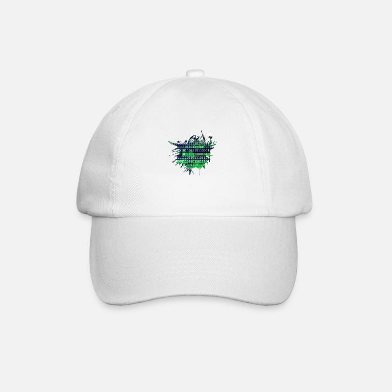 Binärcode - Baseballkappe - Weiß/Weiß