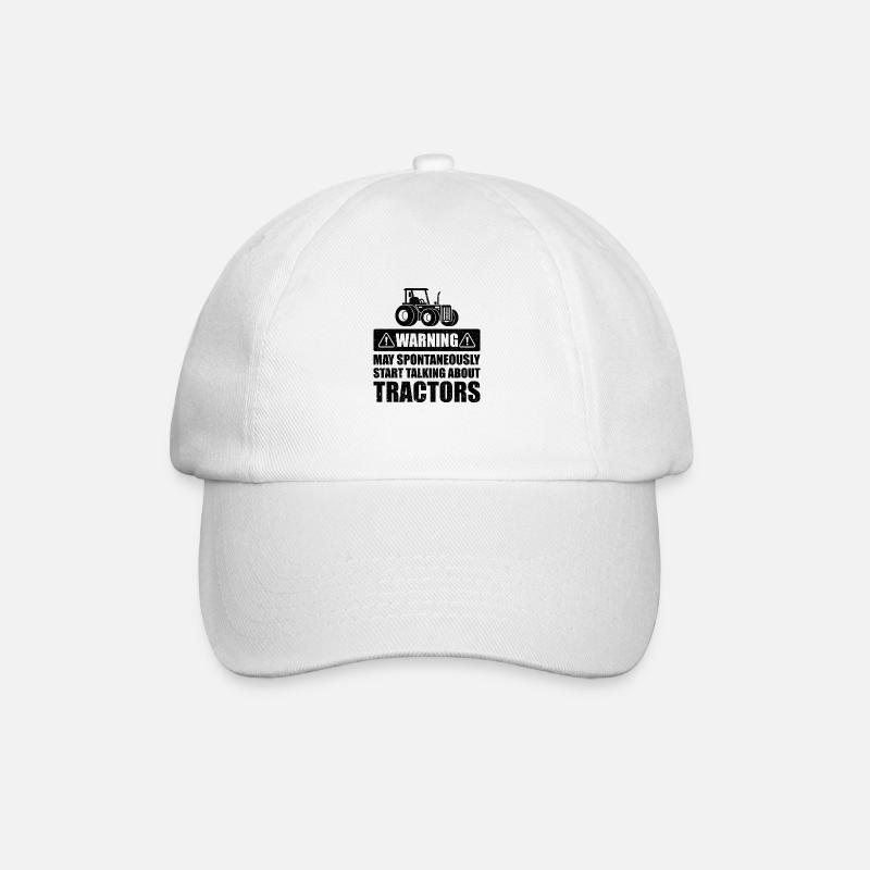 Warning may spontaneously start talking gift - Baseball Cap - white/white