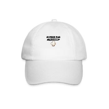 Je peux pas j ai cuisine - Casquette classique - blanc/blanc - Devant