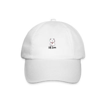 Cat lover - Baseball Cap - white/white - Front