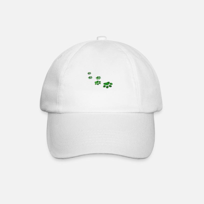Hunde Pfoten Logo - Baseballkappe - Weiß/Weiß
