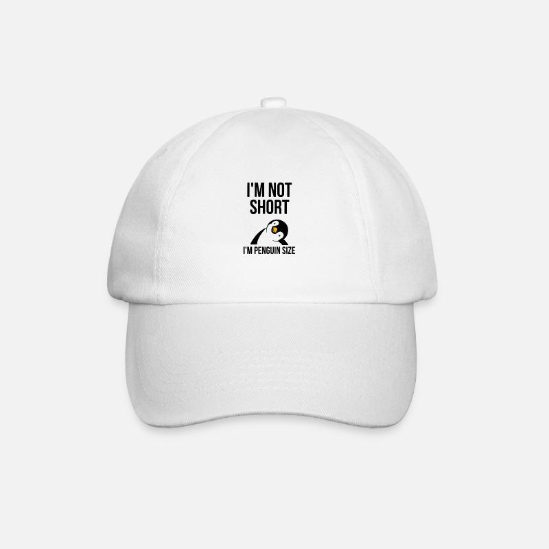 I'm not short i'm penguin size - Baseballkappe - Weiß/Weiß