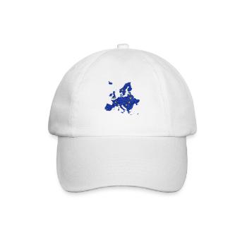 Europe Flag Europe Outline European Flag - Baseball Cap - white/white - Front