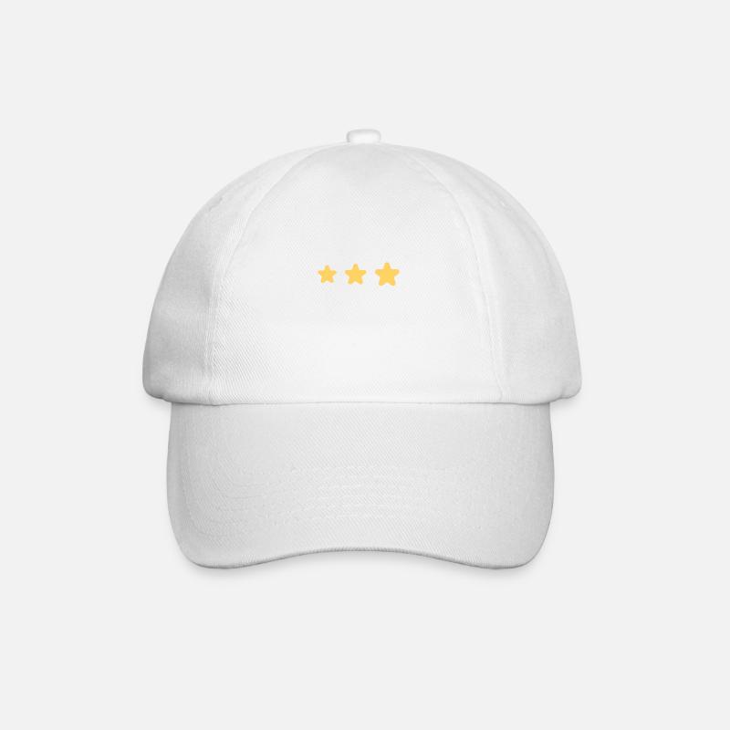 3 Stars! 3 Sterne - Baseballkappe - Weiß/Weiß