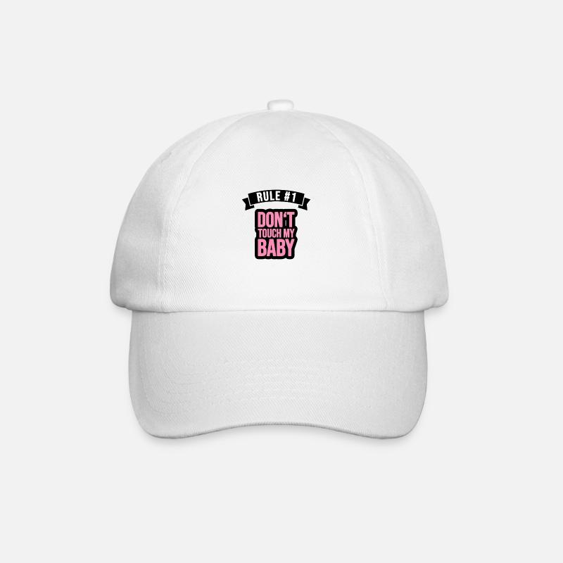 Rule 1: Don't touch my Baby! - Baseball Cap - white/white