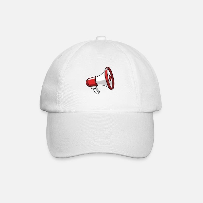 megaphone - Baseball Cap - white/white