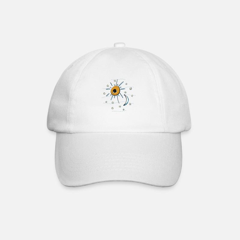 Soleil, lune et étoiles - Casquette classique - blanc/blanc