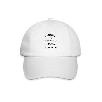 Certifié meilleur turfiste du monde - Casquette classique - blanc/blanc - Devant