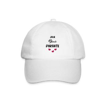 jolie blonde parfaite - cadeau pour une blonde - Casquette classique - blanc/blanc - Devant