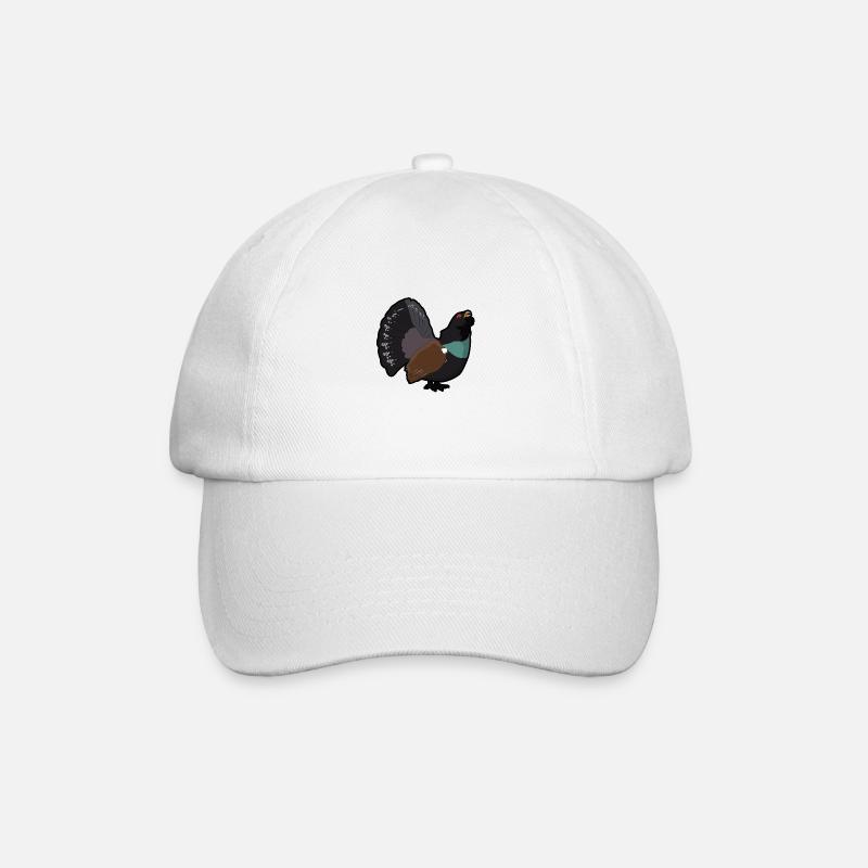 Auerhahn Motiv Waldtiere - Baseballkappe - Weiß/Weiß