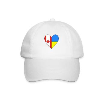 Canada Ukraine Heart - Baseball Cap - white/white - Front