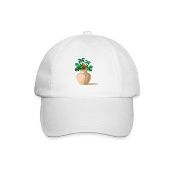 Vase Jungle - Palmiers Tropiques - Casquette classique - blanc/blanc - Devant