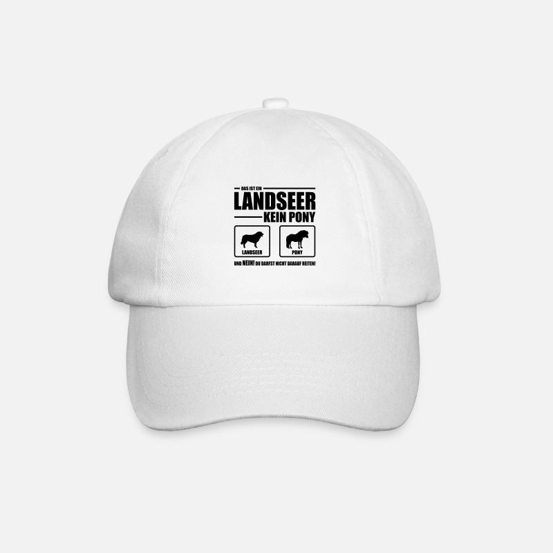 LANDSEER kein Pony Wilsigns Hundespruch Hund - Baseballkappe - Weiß/Weiß