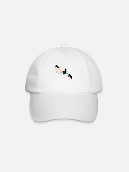 Les chats mignons font de la musique de cadeaux musiciens - Casquette classique - blanc/blanc