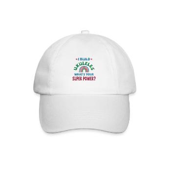 Je construis des ukulélés, quel est votre super pouvoir ? - Casquette classique - blanc/blanc - Devant