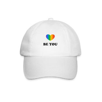 Be You LGBT Rainbow Heart Pride Month - Casquette classique - blanc/blanc - Devant