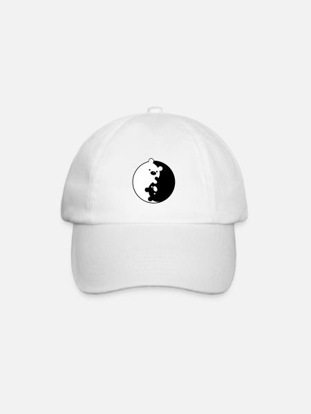 Yin Yang Bears - Baseballkappe - Weiß/Weiß