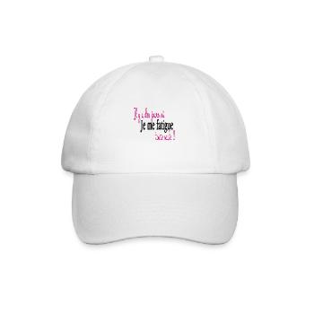 Je me fatigue toute seule - Casquette classique - blanc/blanc - Devant