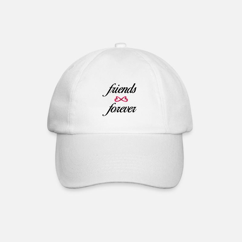 friends forever - Baseballkappe - Weiß/Weiß