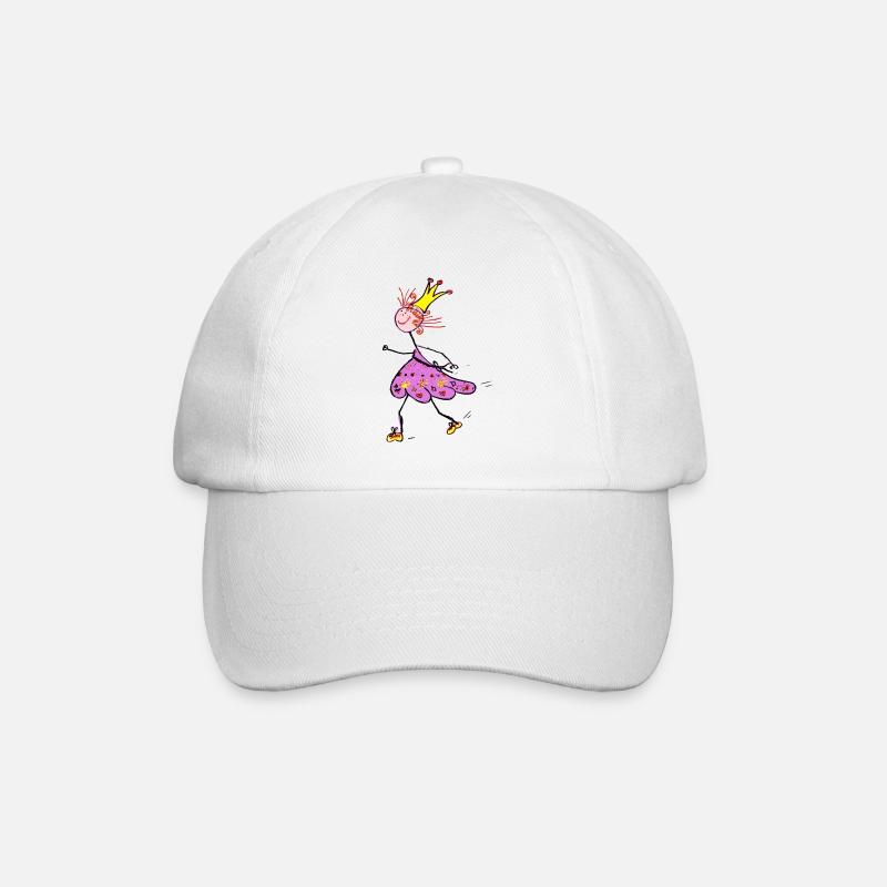 Running Princess - Baseball Cap - white/white