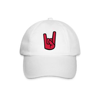 Rock Metal - Baseballkappe - Weiß/Weiß - Vorne