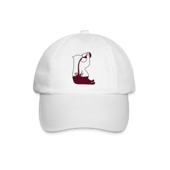 Gewichtheber Bär Schoki - Chocoholic - Baseballkappe - Weiß/Weiß - Vorne
