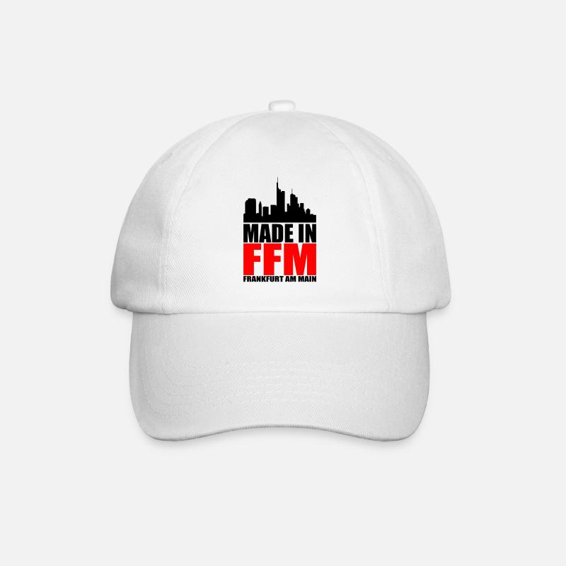 Made in Frankfurt - Baseballkappe - Weiß/Weiß