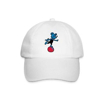 sportliche Maus 3 - Baseballkappe - Weiß/Weiß - Vorne