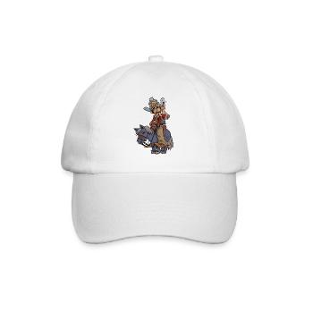 Cowboy Rick auf Muli Percy - Baseballkappe - Weiß/Weiß - Vorne
