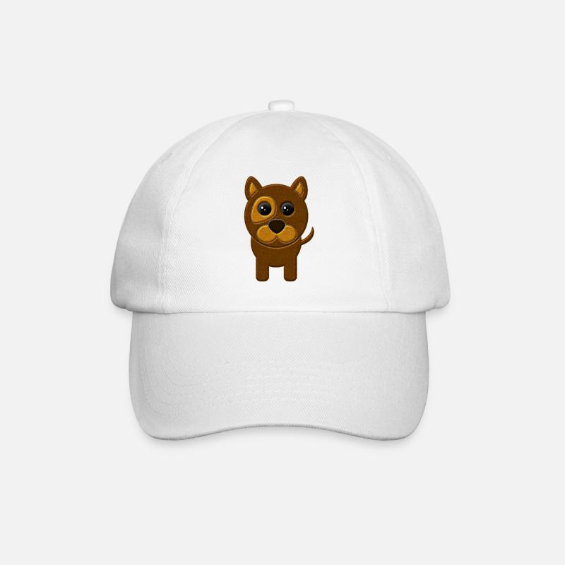 Perrito de peluche - Baseball Cap - white/white