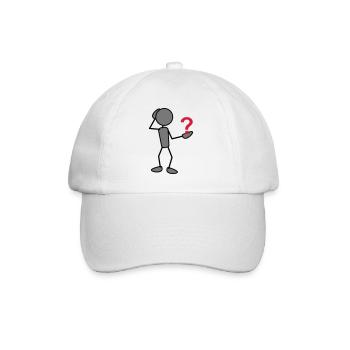greyman_with_issues_at_hand_3c - Baseball Cap - white/white - Front