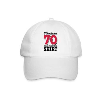 70 ans - Casquette classique - blanc/blanc - Devant
