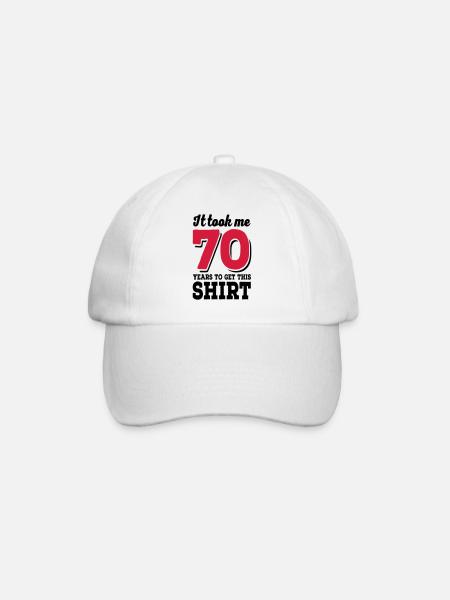 70th birthday - Baseball Cap - white/white
